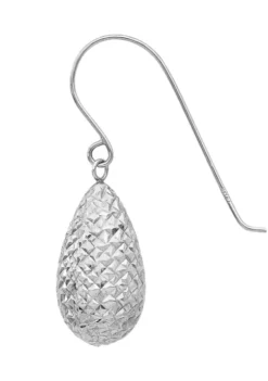 Budget 🥰 14K White Gold Puff Teardrop Earrings by Belk & Co. ✔️ -DealsBelk & Co. Store Belk 16112