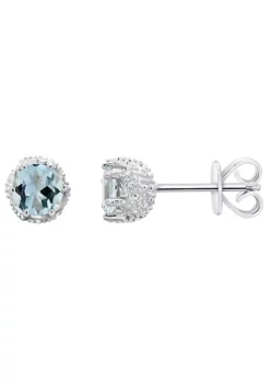 Cheap 🎉 Sterling Silver 5mm Round Aquamarine Stud Earrings by Belk & Co. 🛒 -DealsBelk & Co. Store Belk 16117