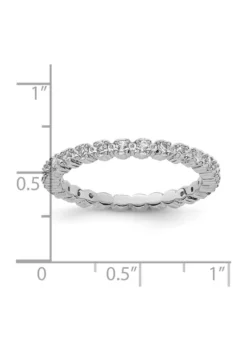 Wholesale 😉 1/2 ct. t.w. White Topaz Stackable Expressions Ring in Sterling Silver by Belk & Co. 💯 -DealsBelk & Co. Store Belk 16121