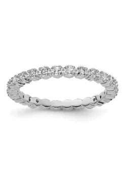 Wholesale 😉 1/2 ct. t.w. White Topaz Stackable Expressions Ring in Sterling Silver by Belk & Co. 💯 -DealsBelk & Co. Store Belk 16122