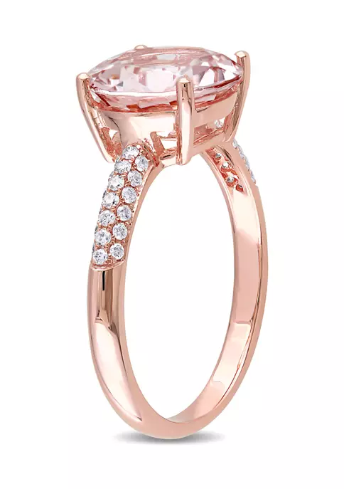 Hot Sale ๐คฉ 3 ct. t.w. Morganite and 1/5 ct. t.w. Diamond Engagement Ring in 14k Rose Gold by Belk & Co. โ๏ธ 2 Hot Sale ๐คฉ 3 ct. t.w. Morganite and 1/5 ct. t.w. Diamond Engagement Ring in 14k Rose Gold by Belk & Co. โ๏ธ - Image 2
