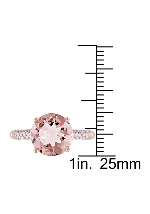 Hot Sale ๐คฉ 3 ct. t.w. Morganite and 1/5 ct. t.w. Diamond Engagement Ring in 14k Rose Gold by Belk & Co. โ๏ธ 4 Hot Sale ๐คฉ 3 ct. t.w. Morganite and 1/5 ct. t.w. Diamond Engagement Ring in 14k Rose Gold by Belk & Co. โ๏ธ - Image 4