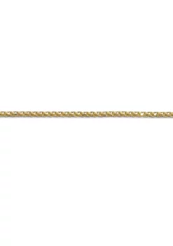 Best deal 💯 14K Yellow Gold 1 Millimeter Diamond Cut Open Franco Adjustable Chain by Belk & Co. ⭐ -DealsBelk & Co. Store Belk 16140