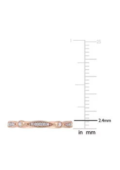 Outlet 😍 1/4 ct. t.w. Diamond Stackable Wedding Band in 10K Rose Gold by Belk & Co. 🎁 -DealsBelk & Co. Store Belk 16164