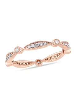 Outlet 😍 1/4 ct. t.w. Diamond Stackable Wedding Band in 10K Rose Gold by Belk & Co. 🎁 -DealsBelk & Co. Store Belk 16165