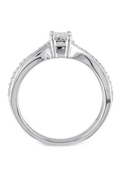 Best Sale 🎁 1/5 ct. t.w. Diamond Princess Cut Engagement Ring in 10k White Gold by Belk & Co. ⌛ -DealsBelk & Co. Store Belk 16168