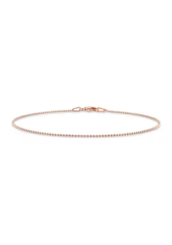 Wholesale 🎉 18k Rose Gold Plated Sterling Silver 1mm Ball Chain Bracelet by Belk & Co. 👍