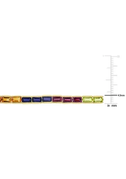 Cheapest 🛒 9.1 CT TGW Multi-Gemstone Tennis Bracelet in Yellow Plated Sterling Silver by Belk & Co. 👏 -DealsBelk & Co. Store Belk 16198