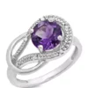 Best reviews of ⭐ 10K White Gold Amethyst and 1.7 ct. t.w. Diamond Accent Ring by Belk & Co. 🤩