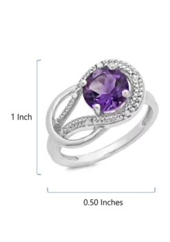 Best reviews of ⭐ 10K White Gold Amethyst and 1.7 ct. t.w. Diamond Accent Ring by Belk & Co. 🤩 -DealsBelk & Co. Store Belk 16234