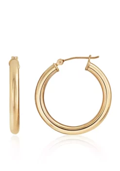 Promo ✔️ Hoop Earrings in 14K Yellow Gold by Belk & Co. ⭐ -DealsBelk & Co. Store Belk 16237