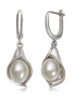 Best deal ✔️ 8-9 Millimeter Cultured Freshwater Pearl Tulip Earrings and Pendant with 18 Inch Box Chain in Sterling Silver Set by Belk & Co. 😍 -DealsBelk & Co. Store Belk 16258