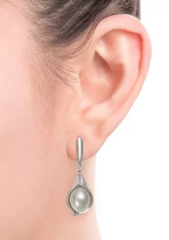 Best deal ✔️ 8-9 Millimeter Cultured Freshwater Pearl Tulip Earrings and Pendant with 18 Inch Box Chain in Sterling Silver Set by Belk & Co. 😍 -DealsBelk & Co. Store Belk 16260