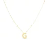 Discount 🎁 14 Karat Yellow Gold Block Initial-G Necklace by Belk & Co. ✔️