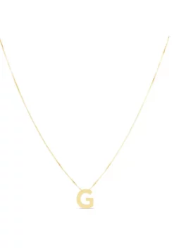 Discount 🎁 14 Karat Yellow Gold Block Initial-G Necklace by Belk & Co. ✔️ -DealsBelk & Co. Store Belk 16289