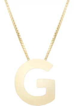 Discount 🎁 14 Karat Yellow Gold Block Initial-G Necklace by Belk & Co. ✔️ -DealsBelk & Co. Store Belk 16290