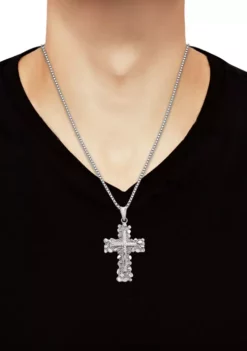 Cheapest ⭐ Cross Pendant Necklace in Sterling Silver by Belk & Co. 🔔 -DealsBelk & Co. Store Belk 16300