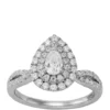 New 🥰 My Forever 1 ct. t.w Pear & Round Diamond Engagement in 14k White Gold by Belk & Co. 🧨