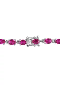 Top 10 🎉 Lab Created 16.50 ct. t.g.w. Created Ruby Bracelet in Sterling Silver by Belk & Co. 👍 -DealsBelk & Co. Store Belk 16456