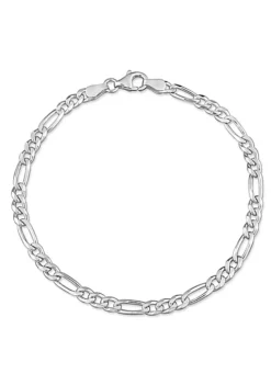 New 👏 3.8MM Figaro Chain Bracelet in Sterling Silver, 9" by Belk & Co. 🔔