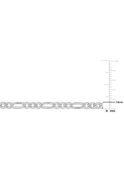 New 👏 3.8MM Figaro Chain Bracelet in Sterling Silver, 9" by Belk & Co. 🔔 -DealsBelk & Co. Store Belk 16475