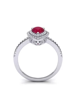 Cheapest โ๏ธ Lab Created 1cttw Pear Shape Created Ruby and Double Halo Diamond Ring In Sterling Silver by Belk & Co. ๐ 8 Cheapest โ๏ธ Lab Created 1cttw Pear Shape Created Ruby and Double Halo Diamond Ring In Sterling Silver by Belk & Co. ๐ -DealsBelk & Co. Store Belk 16482