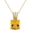 Best reviews of ✔️ 1/10 ct. t.w. Diamond and Citrine Necklace in 10K Yellow Gold with 18" Rope Chain by Belk & Co. 🛒