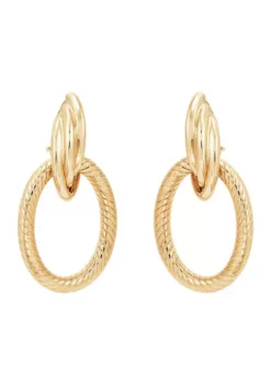 Buy ✔️ Doorknocker Hoops in 10K Yellow Gold by Belk & Co. 🧨 -DealsBelk & Co. Store Belk 16515