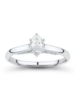 Deals ❤️ 1/2 ct. t.w. Marquise Diamond Ring in 10k White Gold by Belk & Co. ✨