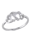 Deals 🎁 Diamond Accent Interlocked Heart Ring in 10K White Gold by Belk & Co. 🛒