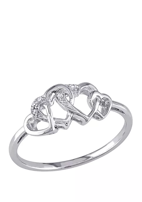 Deals ๐ Diamond Accent Interlocked Heart Ring in 10K White Gold by Belk & Co. ๐ 4 Deals ๐ Diamond Accent Interlocked Heart Ring in 10K White Gold by Belk & Co. ๐ - Image 4