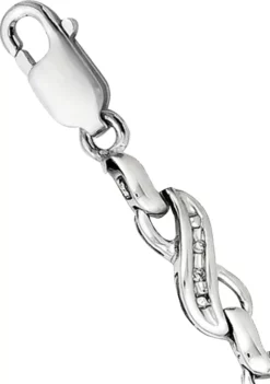 Promo ⌛ 1/10 ct. t.w. Diamond Infinity Symbol Bracelet in Rhodium Plated Sterling Silver by Belk & Co. ❤️ -DealsBelk & Co. Store Belk 16551