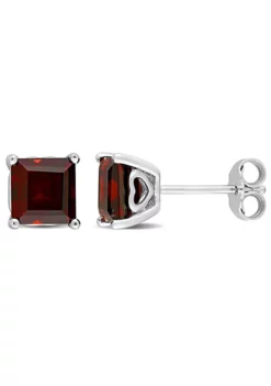 Wholesale ๐ 2.5 CT TGW Garnet Post Earrings Silver by Belk & Co. ๐งจ