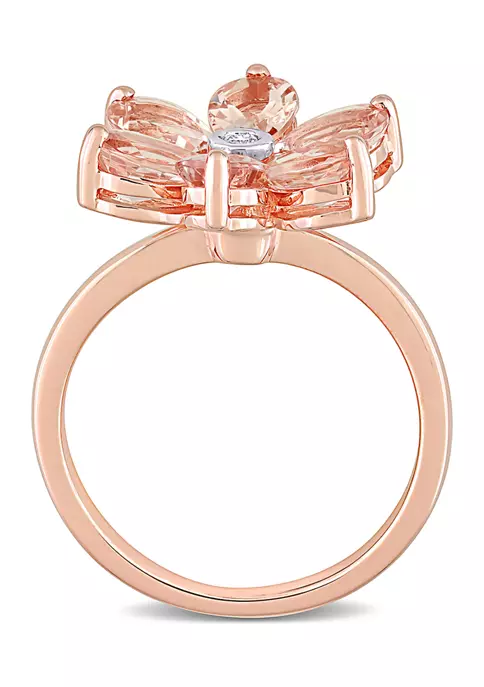 Buy ๐ 2.37 ct. t.w. Morganite and Diamond Accent Floral Ring in 10k Rose Gold by Belk & Co. โ๏ธ 3 Buy ๐ 2.37 ct. t.w. Morganite and Diamond Accent Floral Ring in 10k Rose Gold by Belk & Co. โ๏ธ - Image 3