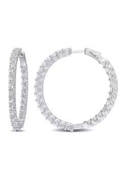 Best Pirce 👍 Lab Created 8.40 ct. t.g.w. Created White Sapphire Inside-Outside Hoop Earrings in Sterling Silver by Belk & Co. 🥰 9 Best Pirce 👍 Lab Created 8.40 ct. t.g.w. Created White Sapphire Inside-Outside Hoop Earrings in Sterling Silver by Belk & Co. 🥰 -DealsBelk & Co. Store Belk 16611