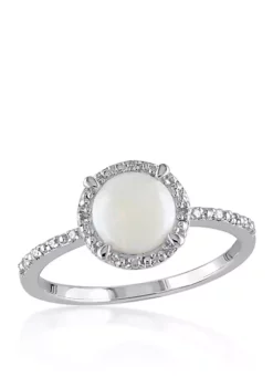 Top 10 ๐ Sterling Silver Opal and Diamond Ring by Belk & Co. ๐คฉ