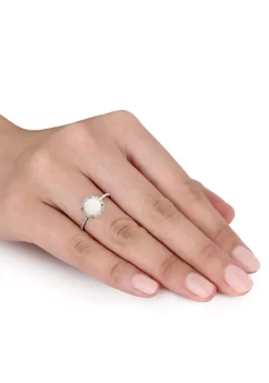 Top 10 🎉 Sterling Silver Opal and Diamond Ring by Belk & Co. 🤩 -DealsBelk & Co. Store Belk 16623