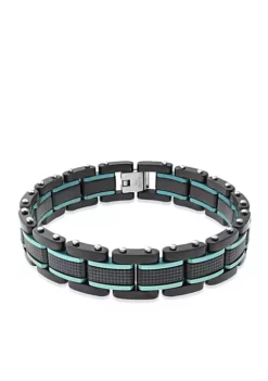 Brand new ⌛ Men's Stainless Steel Textured Bracelet by Belk & Co. 🌟 -DealsBelk & Co. Store Belk 16627