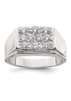 Discount ⌛ Men's Sterling Silver Cubic Zirconia Ring by Belk & Co. 🔥 -DealsBelk & Co. Store Belk 16635