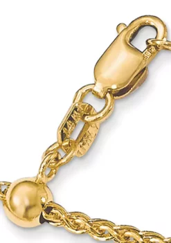 Outlet ⌛ 14K Yellow Gold Adjustable 1.6 Millimeter Semi Solid Spiga Chain by Belk & Co. 🎁 -DealsBelk & Co. Store Belk 16654