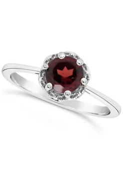 Buy 🥰 Sterling Silver 6mm Round Garnet Ring by Belk & Co. ✔️ -DealsBelk & Co. Store Belk 16676