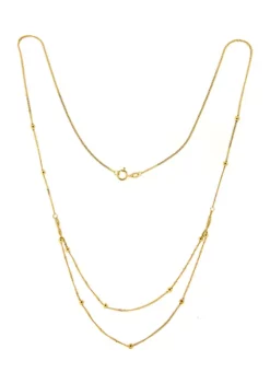 Deals 🎉 Layered Baby Curb Necklace in 10K Yellow Gold by Belk & Co. 👏 -DealsBelk & Co. Store Belk 16699