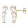 New ✨ Freshwater Cultured Pearl Graduated Stud Earrings in Yellow Plated Sterling Silver by Belk & Co. 🎁