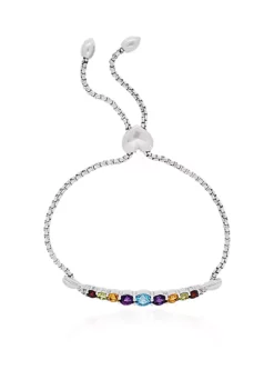 Buy 😀 Blue Topaz & Amethyst Bracelet in Sterling Silver by Belk & Co. 🎁 -DealsBelk & Co. Store Belk 16712