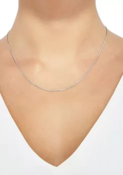 Buy 💯 0.8 Millimeter Round Wheat Chain in 14K White Gold by Belk & Co. 🔔 -DealsBelk & Co. Store Belk 16733