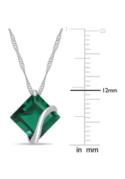 New 👏 2.5 ct. t.w. Lab Created Emerald Crossover Pendant with Chain in 10K White Gold by Belk & Co. ⭐ 5 New 👏 2.5 ct. t.w. Lab Created Emerald Crossover Pendant with Chain in 10K White Gold by Belk & Co. ⭐ -DealsBelk & Co. Store Belk 16736