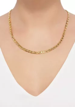 Promo 🔔 5.5 Millimeter Hollow Air Solid Mariner Link Necklace in 10K Yellow Gold by Belk & Co. 😍 -DealsBelk & Co. Store Belk 16764