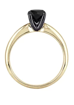Deals ✨ 1 ct. t.w. Black Diamond Solitaire Engagement Ring in 14K Yellow Gold by Belk & Co. ✔️ -DealsBelk & Co. Store Belk 16767