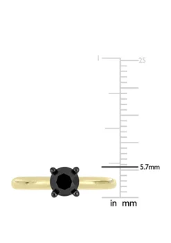 Deals ✨ 1 ct. t.w. Black Diamond Solitaire Engagement Ring in 14K Yellow Gold by Belk & Co. ✔️ -DealsBelk & Co. Store Belk 16769