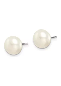 Hot Sale ❤️ Sterling Silver Rhodium-plated 8-9mm Multi-Color Freshwater Cultured Pearl Button Earrings Set by Belk & Co. 🛒 -DealsBelk & Co. Store Belk 16782